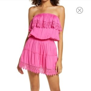 🔥Melissa Odabash Strapless Orange Dress/Cover up